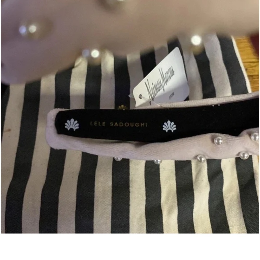 Lele Sadoughi Blush Pearl Headband - Picture 3 of 5